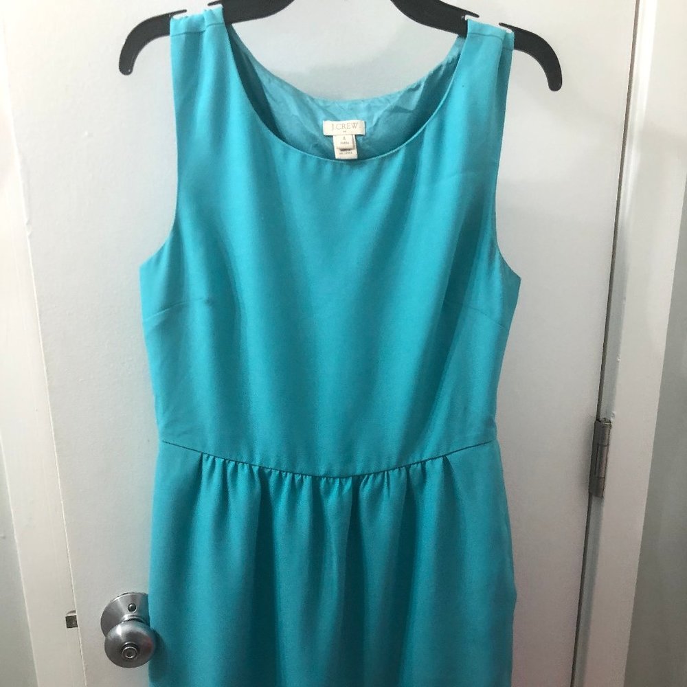 J Crew Turquoise Shift Dress